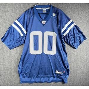 Reebok Indianapolis Colts #00 Men’s Size XL Home Football Jersey Blue/ White